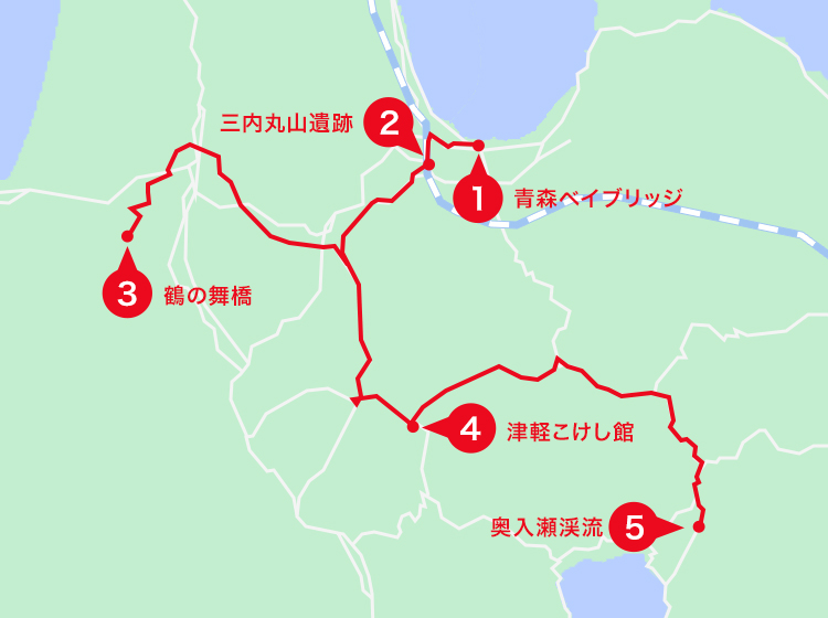 青森エリアオススメスポット地図