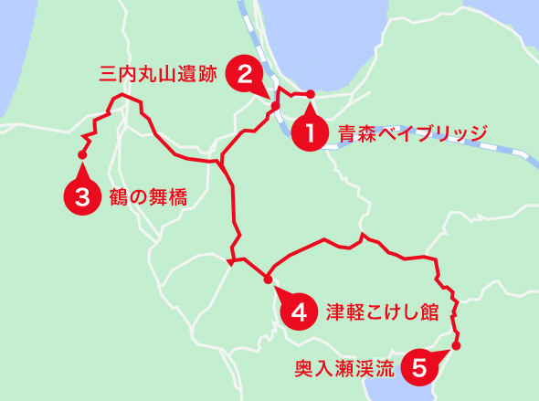 青森エリアオススメスポット地図