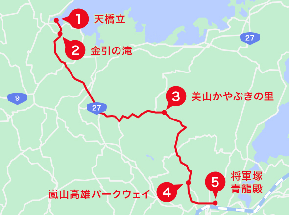 京都エリアオススメスポット地図