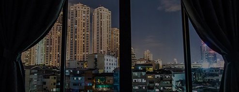 夜景が見えるお部屋